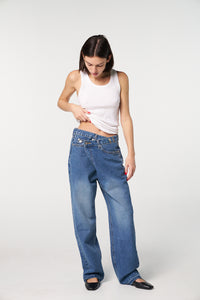 Deconstructed Crossover Jeans