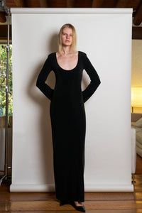 V-Neck Long Sleeve Dress