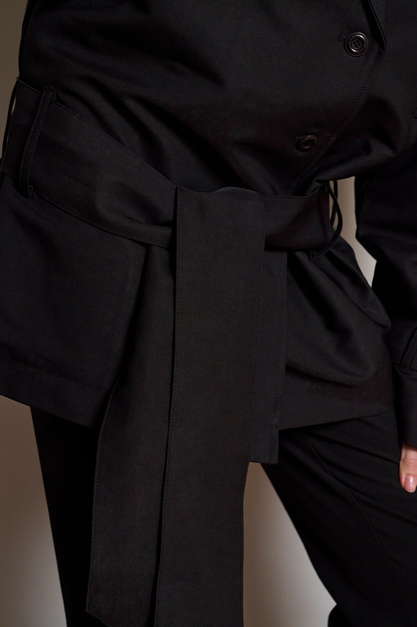 Oversized Cropped Trench Coat