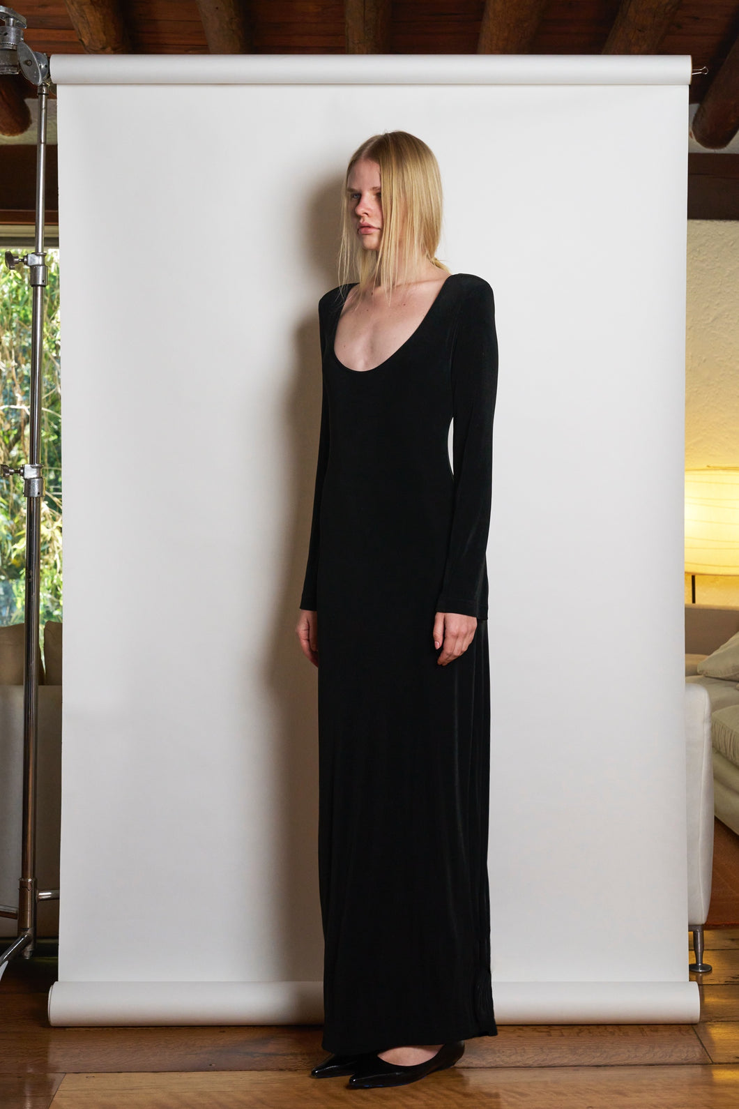 V-Neck Long Sleeve Dress